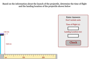 Landing Location of Horizontal Projectile
