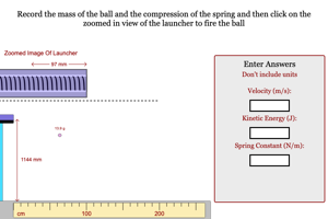 Spring Constant From Projectile Flight