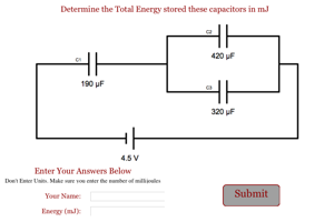 Capacitors in Parallel Series Circuit