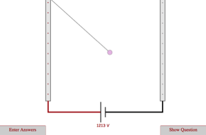 Charge on String in Electric Field