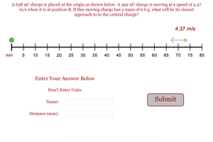 Distance for Closest Approach Problem
