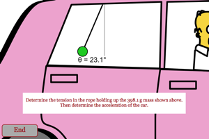 Displaced Angle from Acceleration