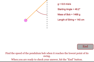 Energy of Displaced Pendulum
