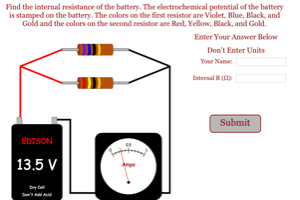 Internal Resistance from Parallel Circuit Problem