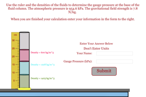 Pressure from Fluid Column
