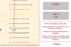 Overview Picture of Pendulum PocketLab Prediction Lab